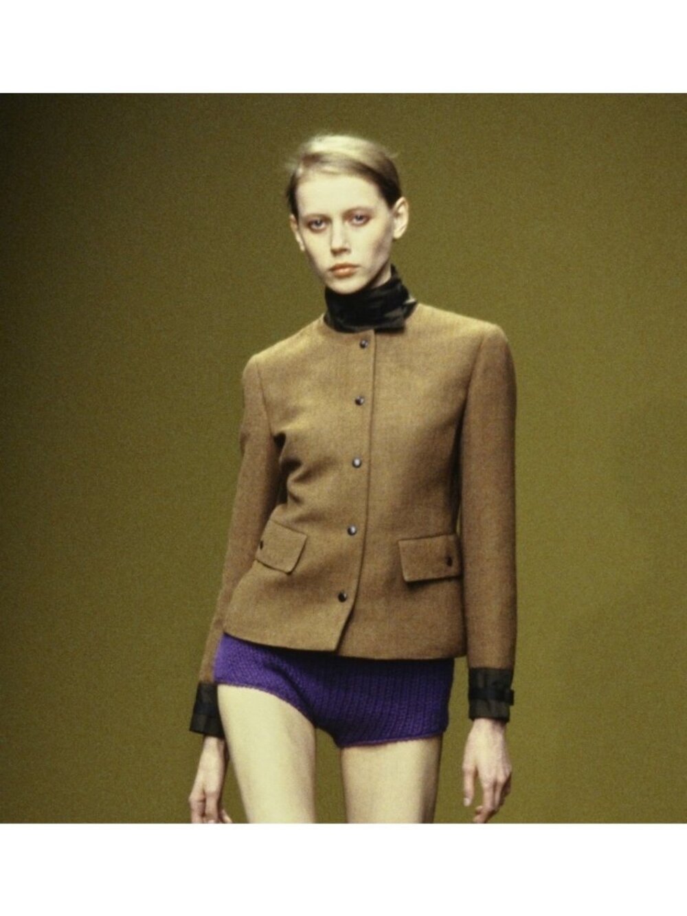 V-58. Miu Miu Vintage 1999 Wool Jacket Brown